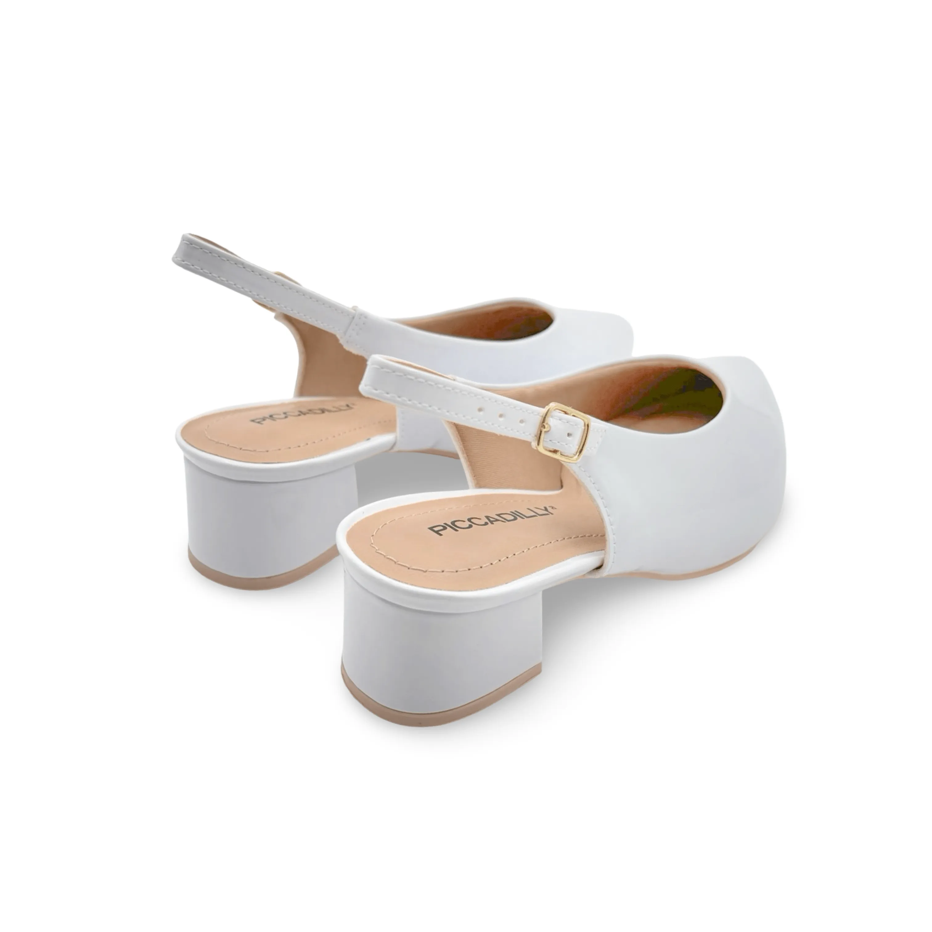 739031A White Slingback Pump