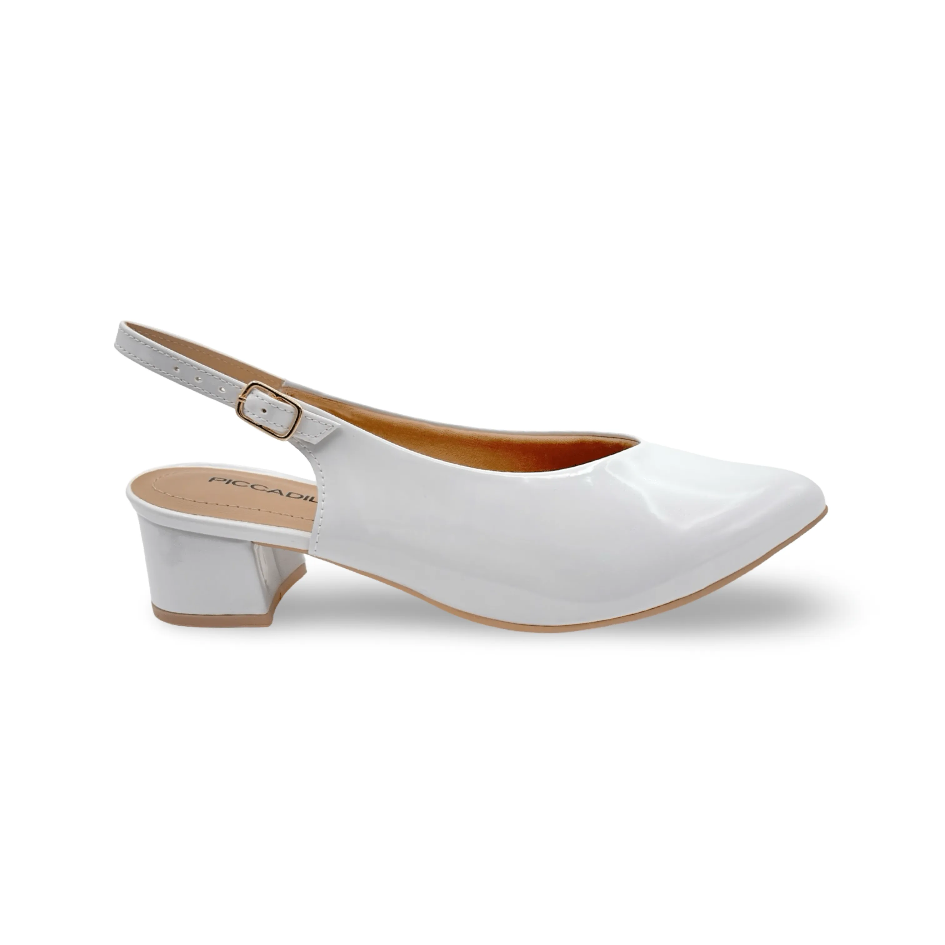 739031A White Slingback Pump