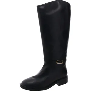 A1334600060001 Womens Wide Calf Leather Mid-Calf Boots