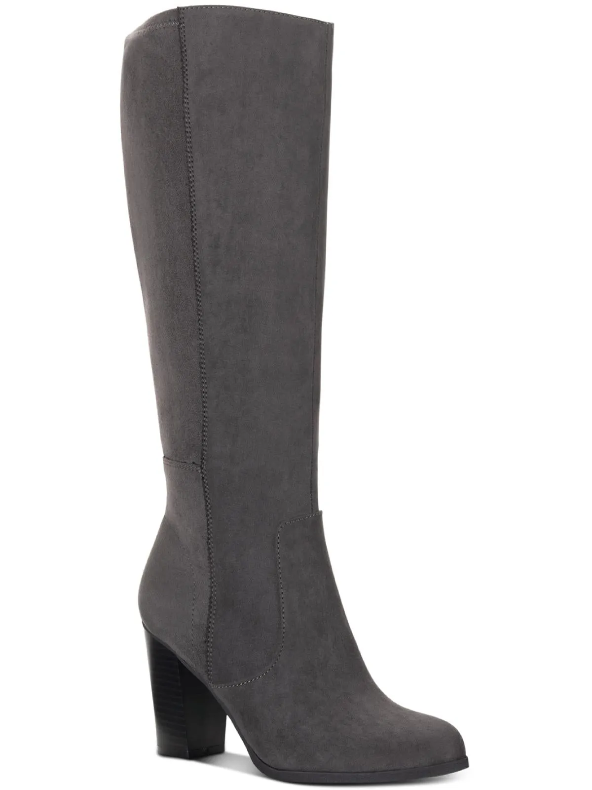 Addyy Womens Microsuede Pull On Knee-High Boots
