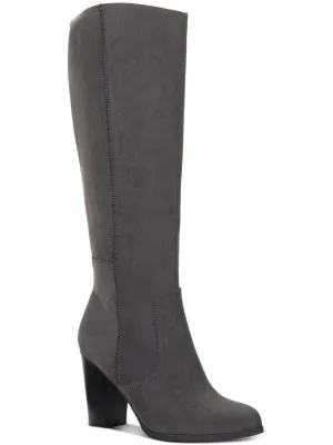 Addyy Womens Microsuede Pull On Knee-High Boots