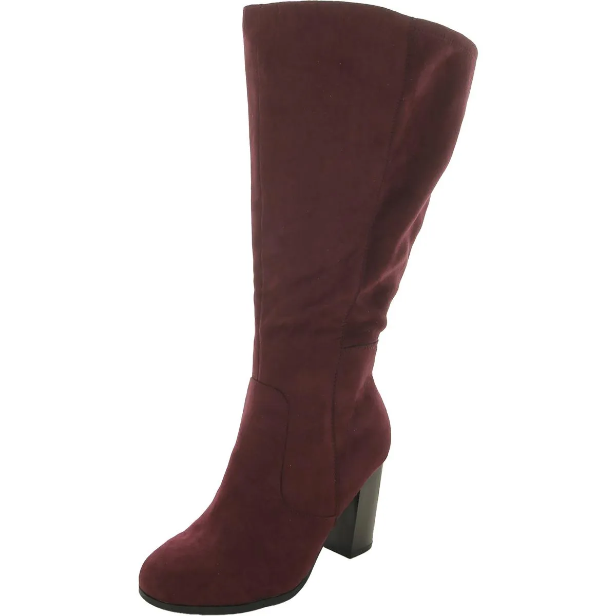 Addyy Womens Microsuede Pull On Knee-High Boots