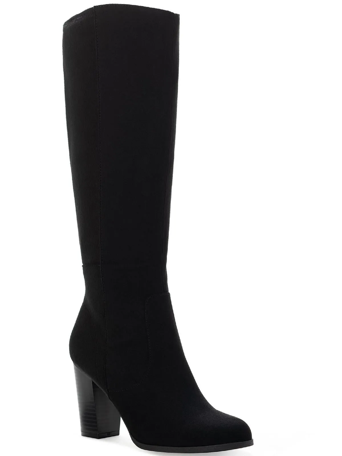 Addyy Womens Microsuede Pull On Knee-High Boots