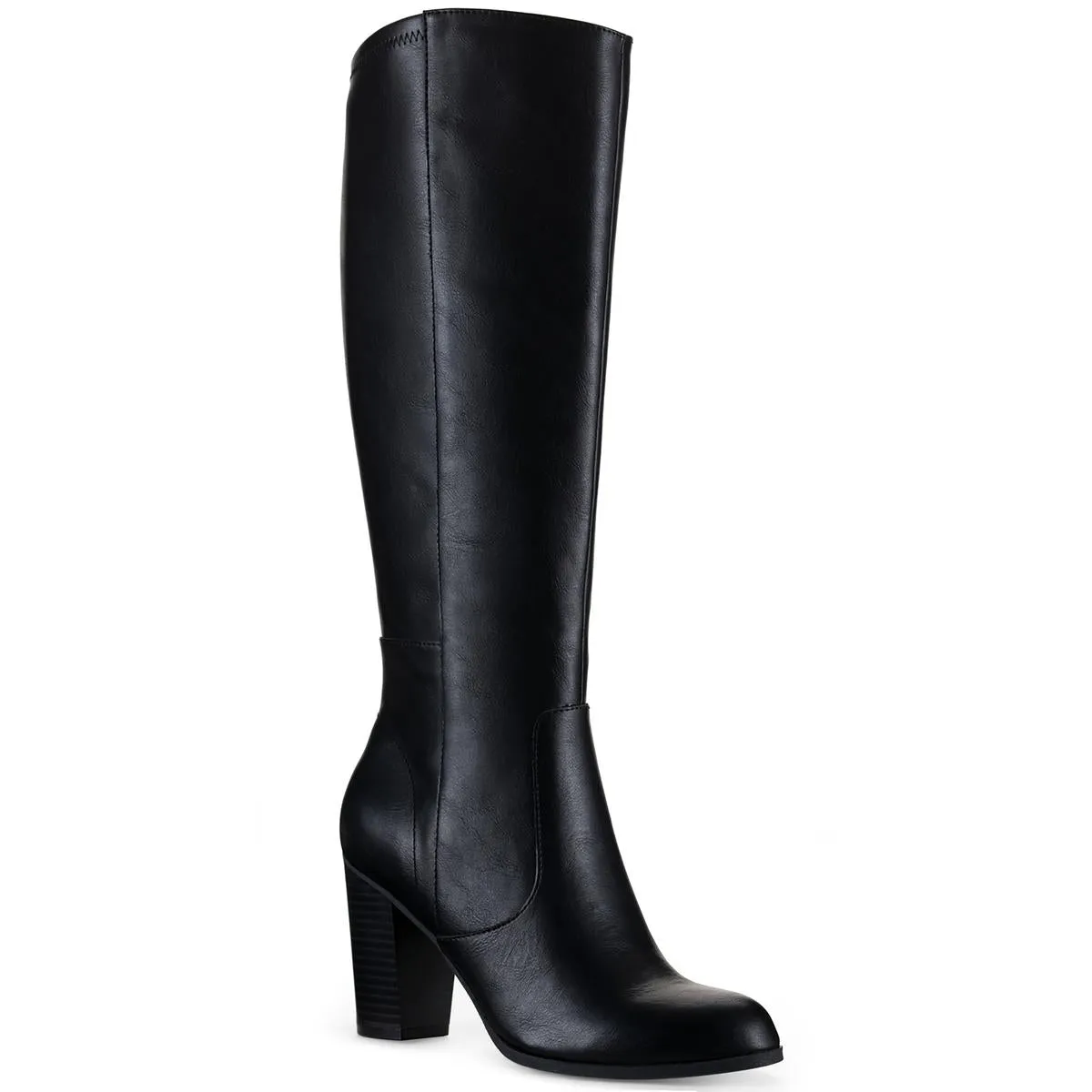 ADDYYXWC Womens Extra Wide Calf Manmade Knee-High Boots