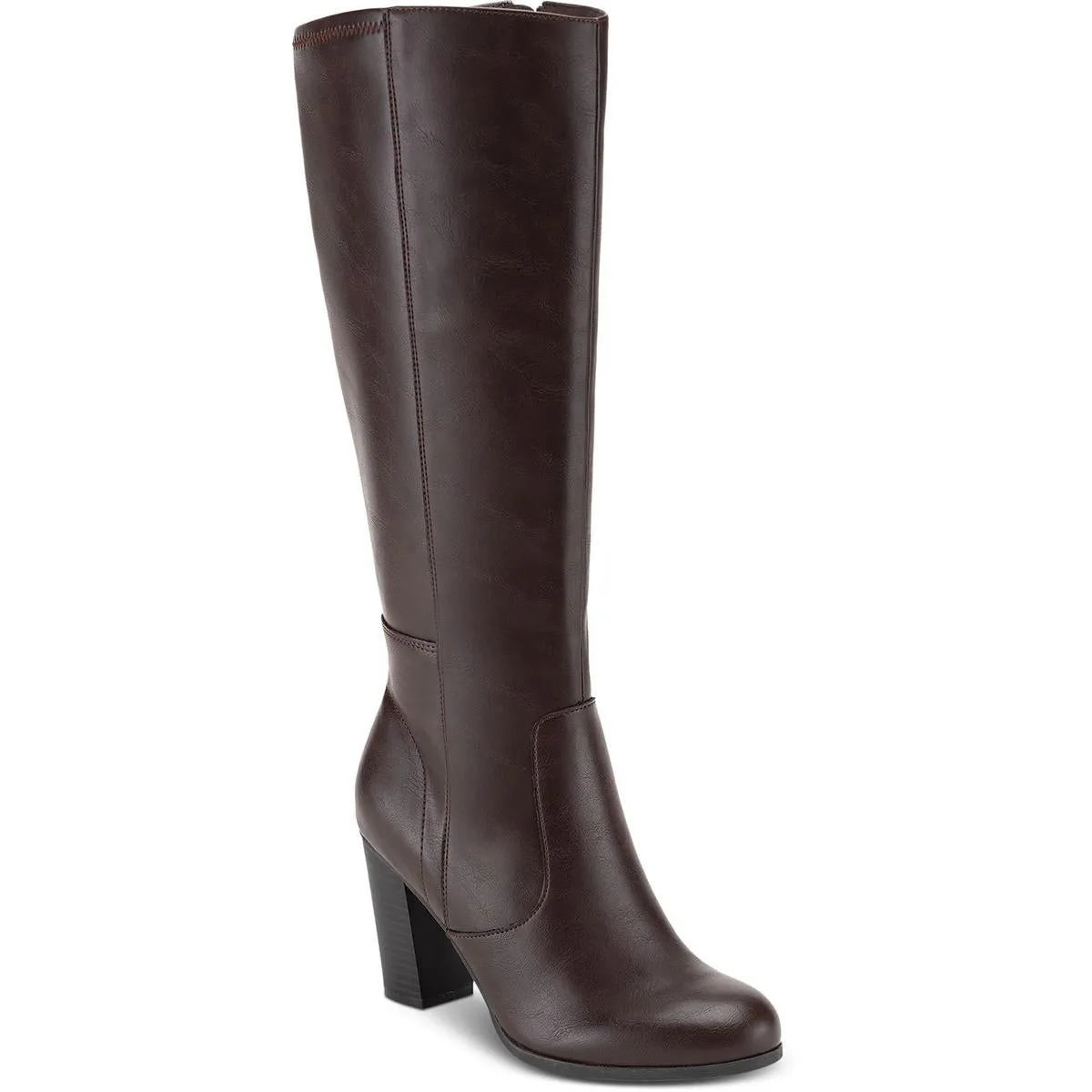 ADDYYXWC Womens Extra Wide Calf Manmade Knee-High Boots
