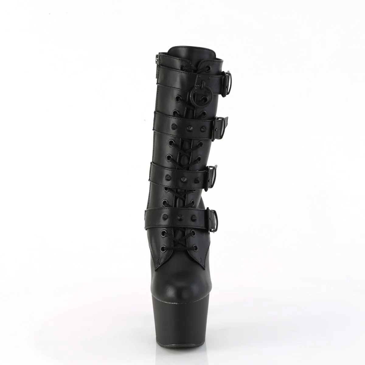 ADORE-1046 Black Faux Leather/Black Matte