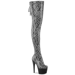 ADORE-3008SP-Boot Grey-Black Snake Print/Black Matte