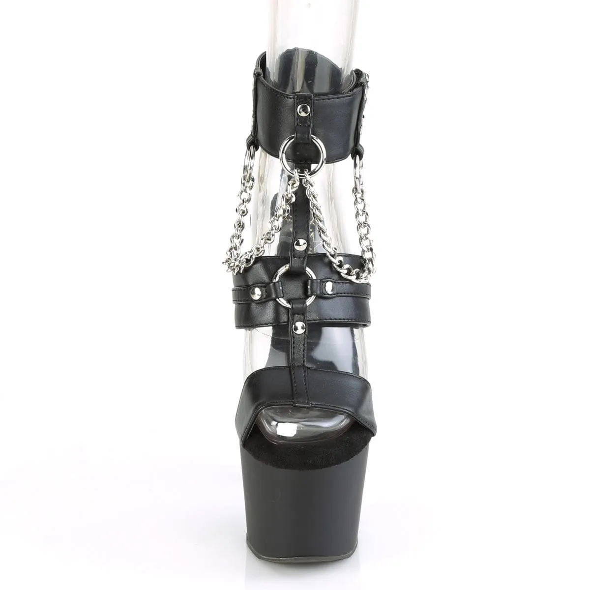 ADORE-761 Black Faux Leather/Black Matte