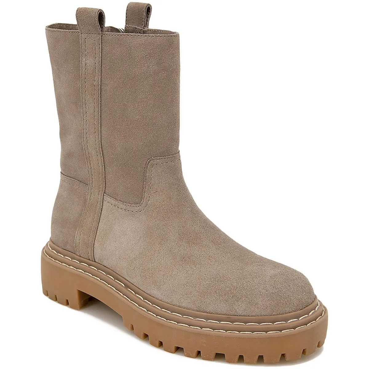 Adria Womens Leather Pull On Mid-Calf Boots