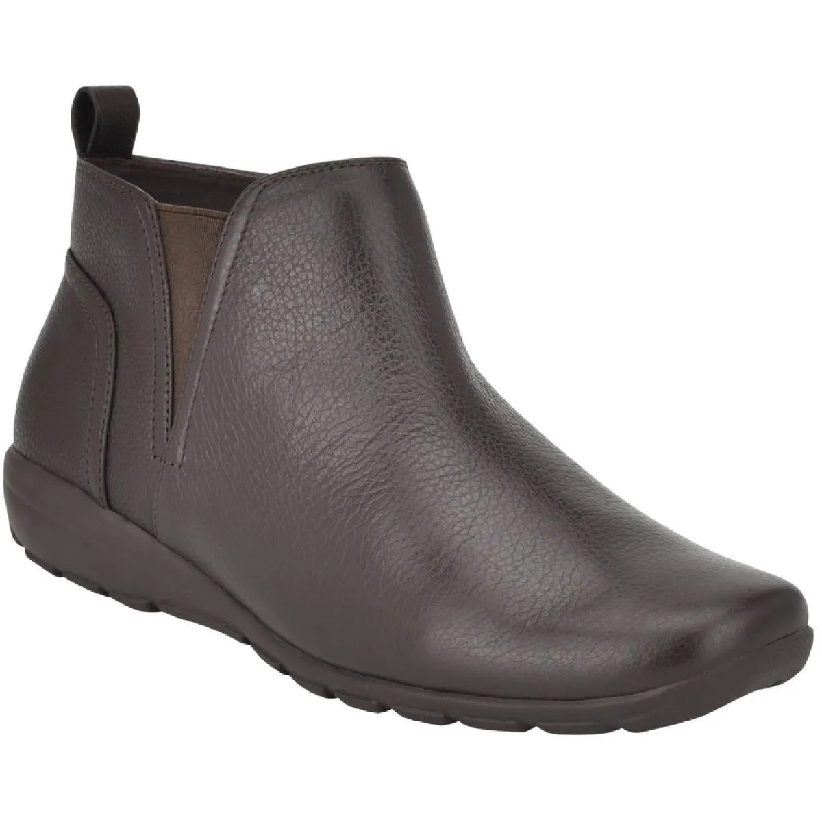Aerial Womens Leather Low Heel Ankle Boots