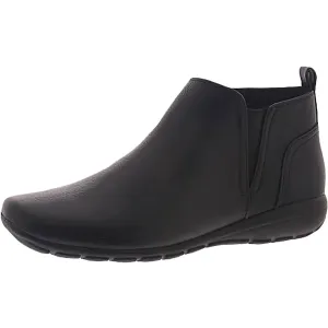 Aerial Womens Leather Low Heel Ankle Boots