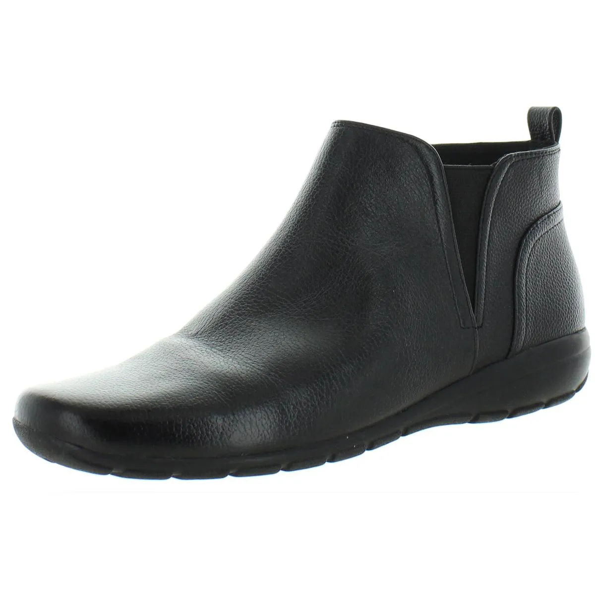 Aerial Womens Leather Low Heel Ankle Boots