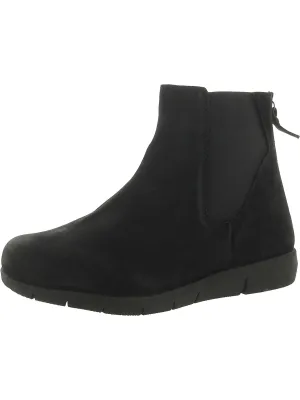Albany Womens Leather Wedge Chelsea Boots