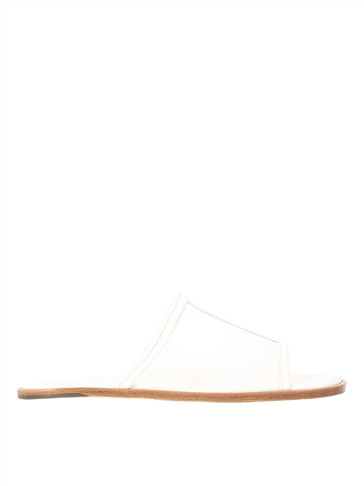 Alessandra Square Toe Flat Sandal In Paper Mesh