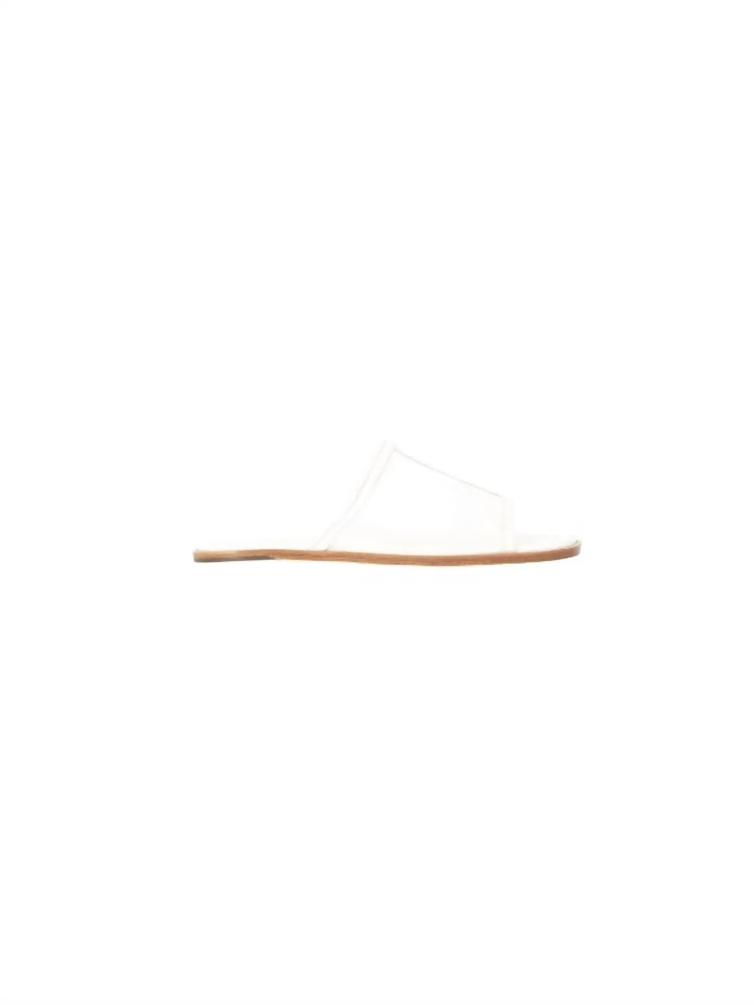 Alessandra Square Toe Flat Sandal In Paper Mesh