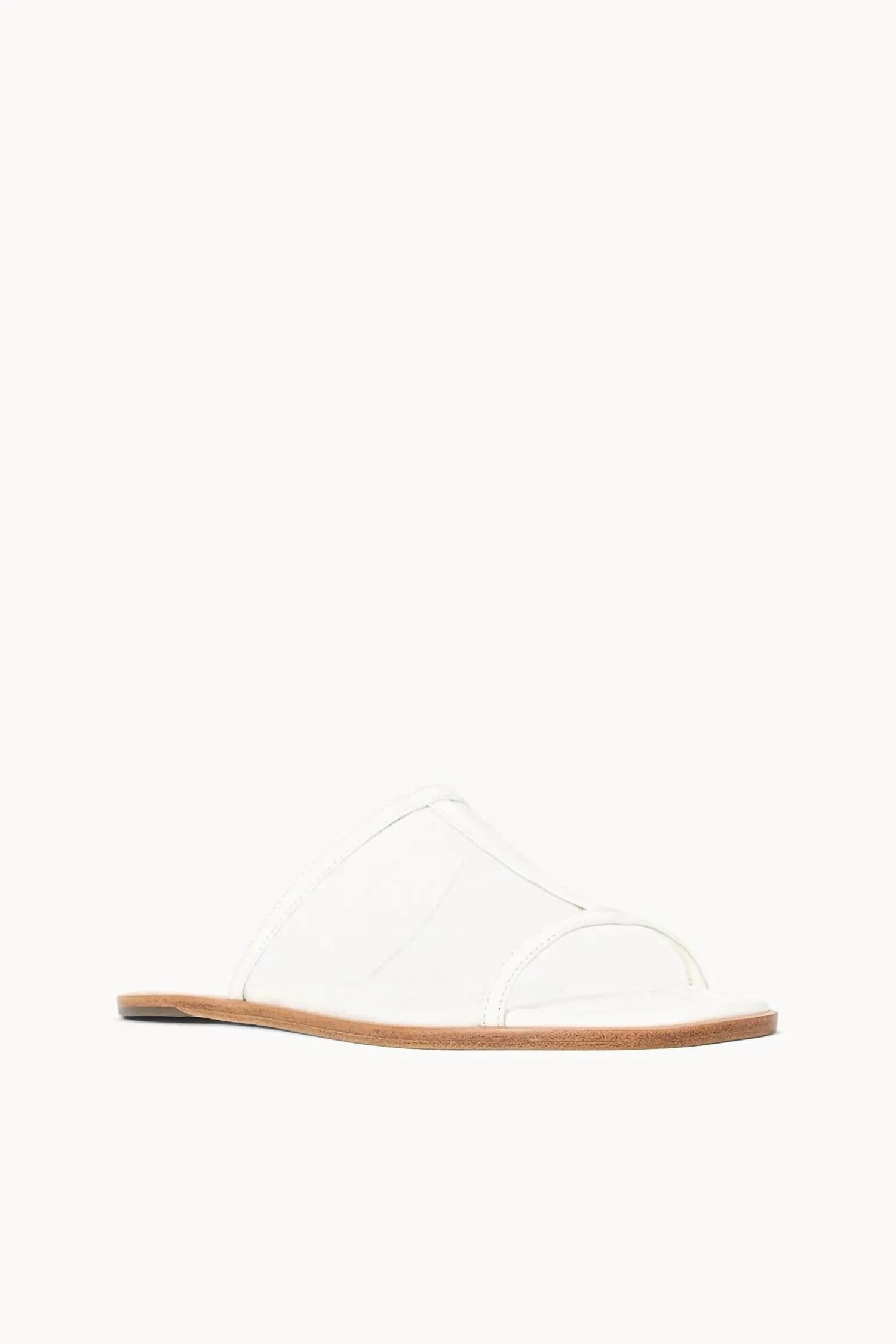 Alessandra Square Toe Flat Sandal In Paper Mesh
