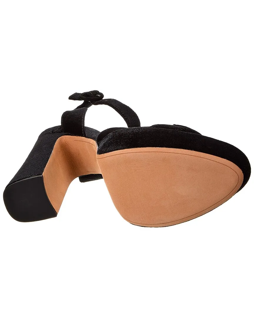Alexandre Birman Pepitta 120 Velvet Platform Sandal