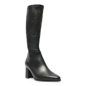 Altona Boot in Black / Emboss Stretch Leather