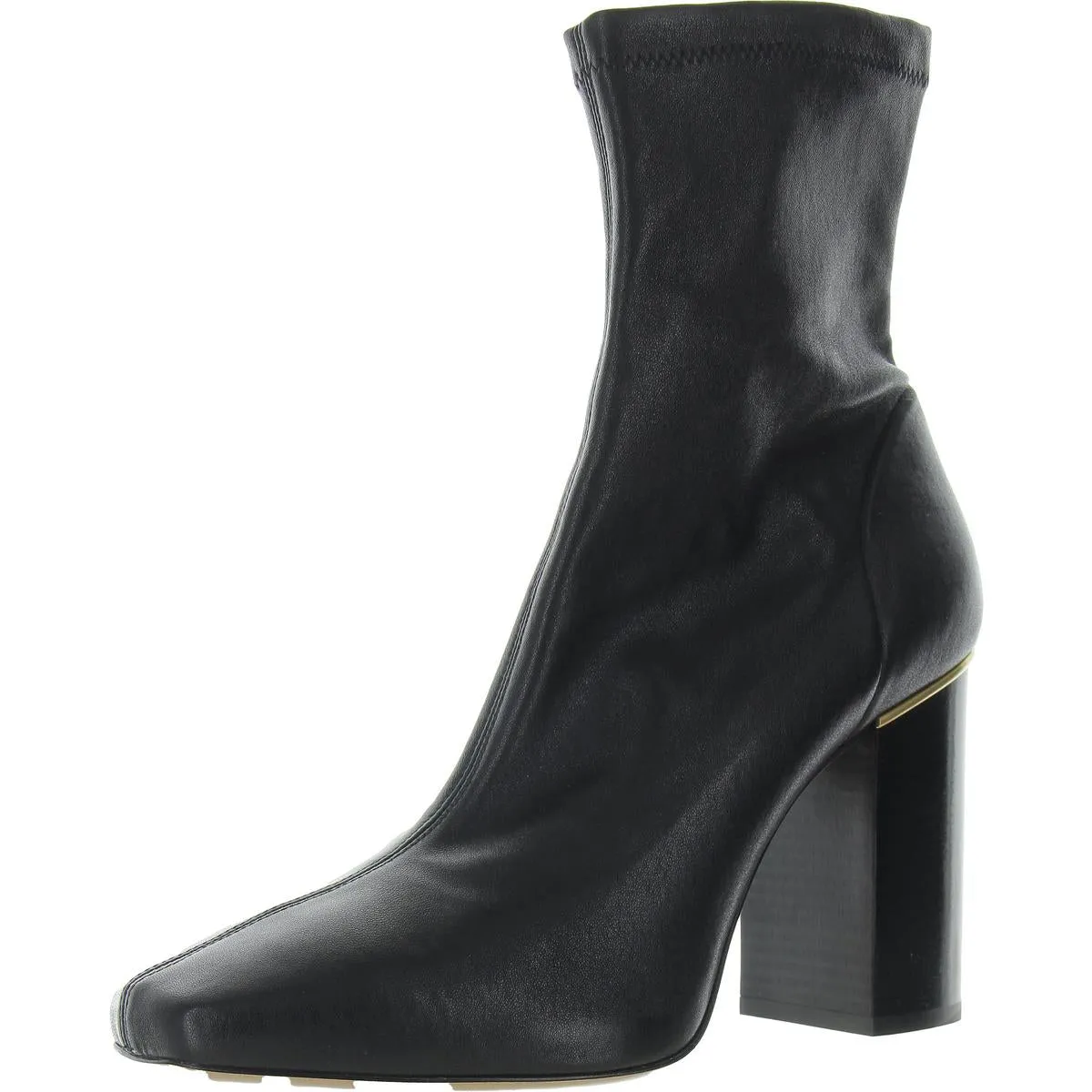 Ambre Womens Block Heel Leather Ankle Boots