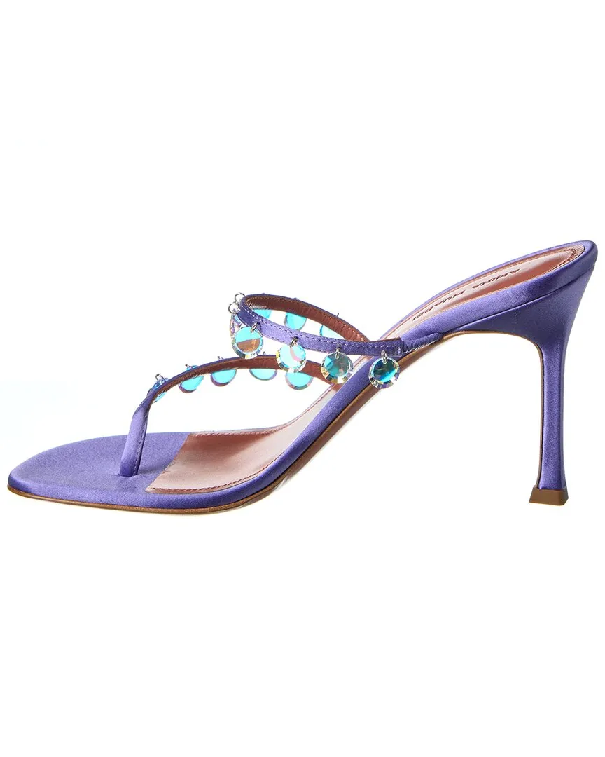 AMINA MUADDI Tina Satin Sandal