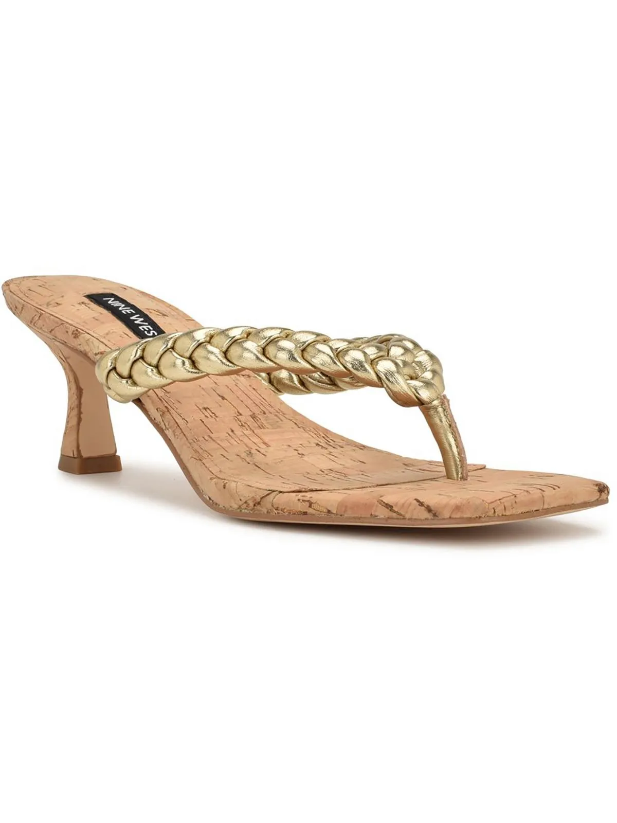 Angel Womens Faux Leather Slip-On Slide Sandals