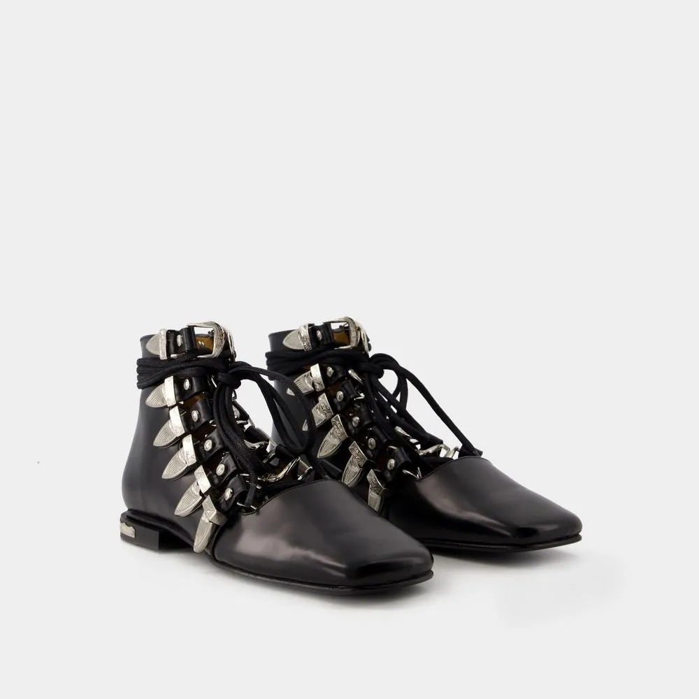 Ankle Boots - Leather - Black