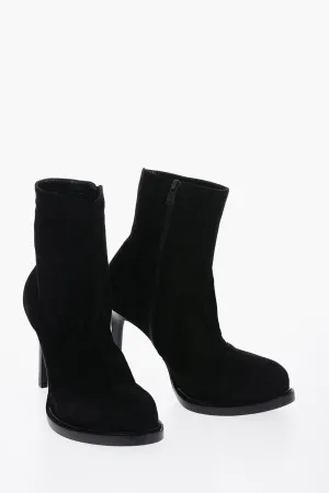 Ann Demeulemeester Suede Ankle Boots With Side Zip 10 Cm