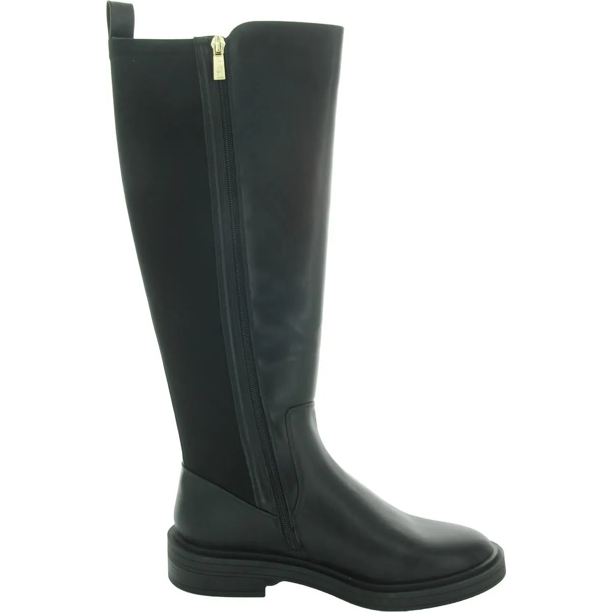 Annabelle Womens Mixed Media Leather Knee-High Boots