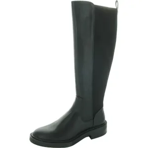 Annabelle Womens Mixed Media Leather Knee-High Boots