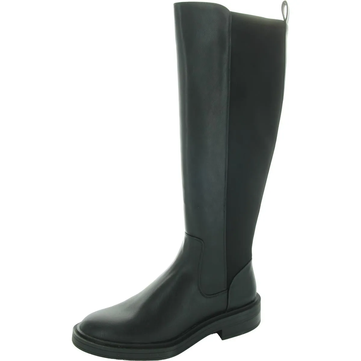 Annabelle Womens Mixed Media Leather Knee-High Boots