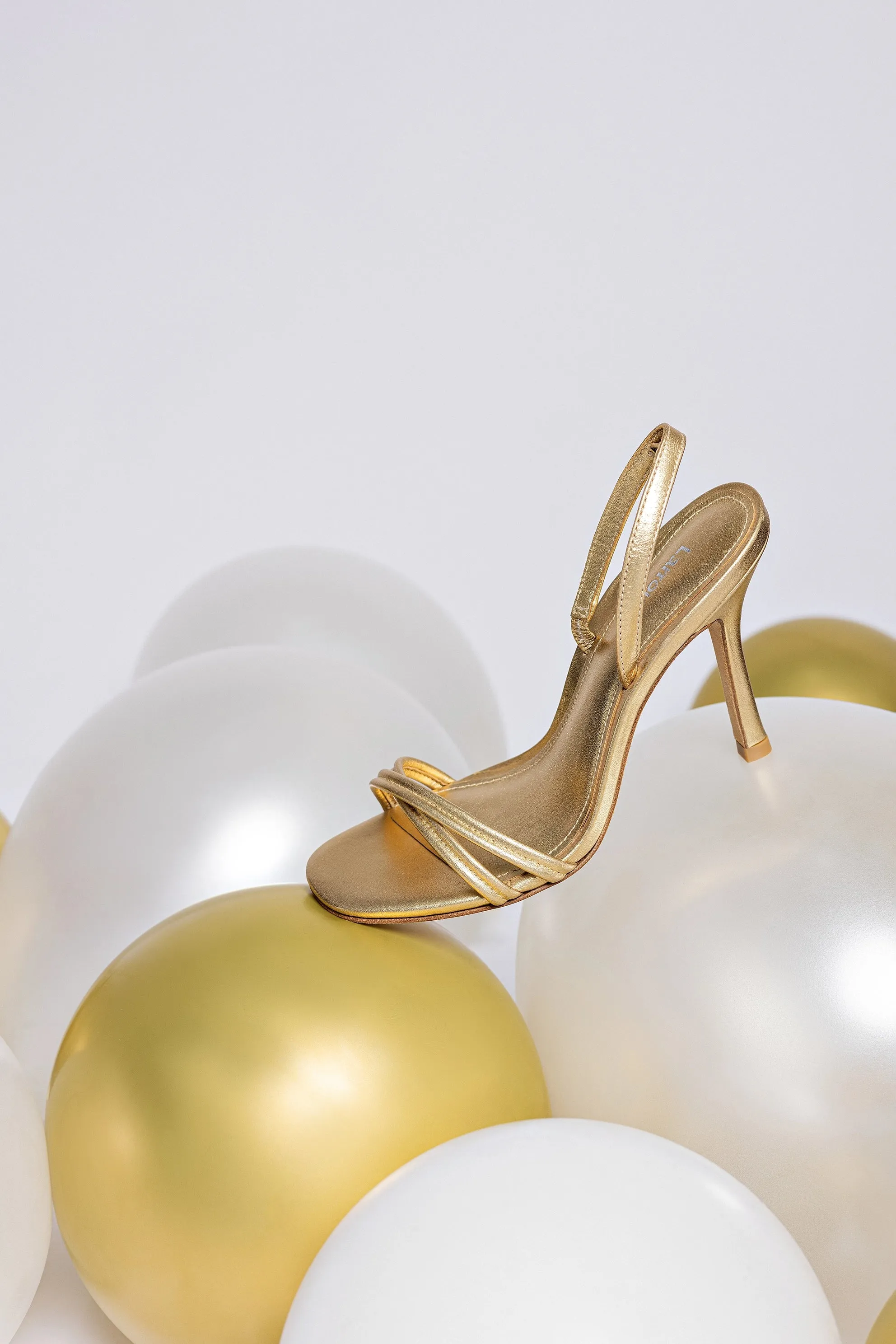 Annie Sandal In Gold Metallic Leather