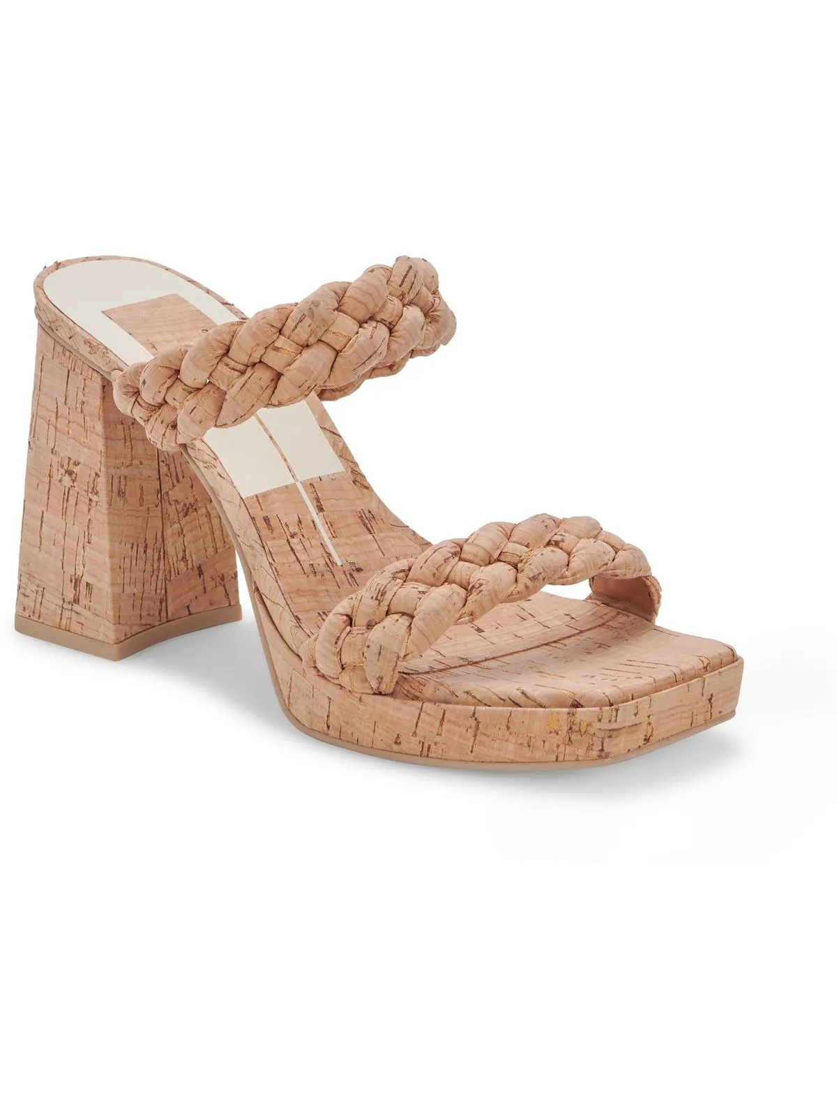 Ashby Womens Faux Leather Open Toe Platform Sandals