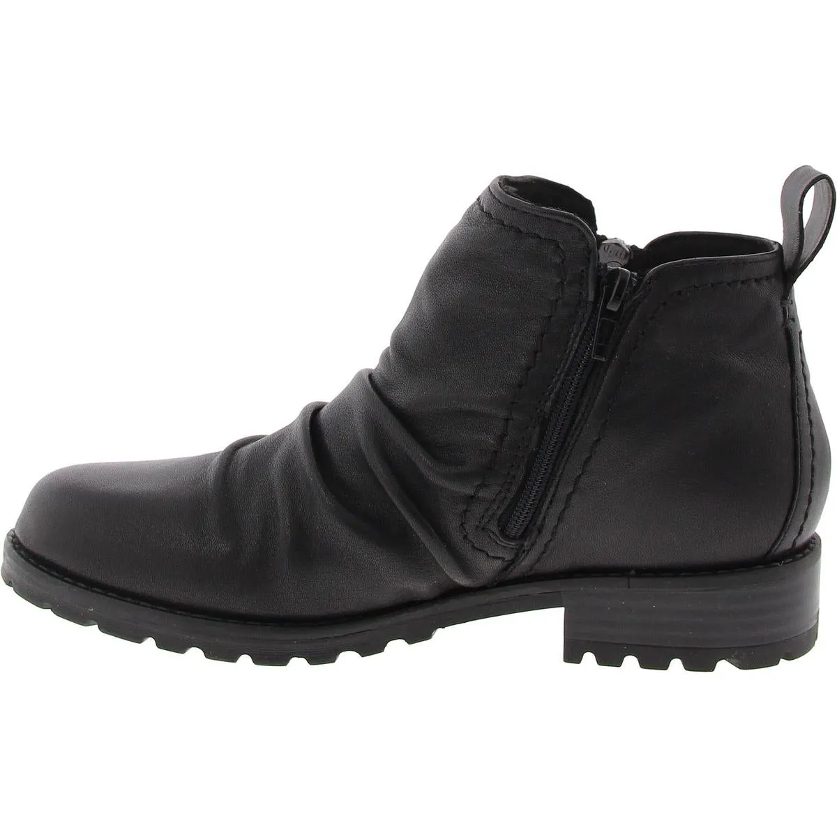 Aspra Walk Womens Gathered Leather Booties