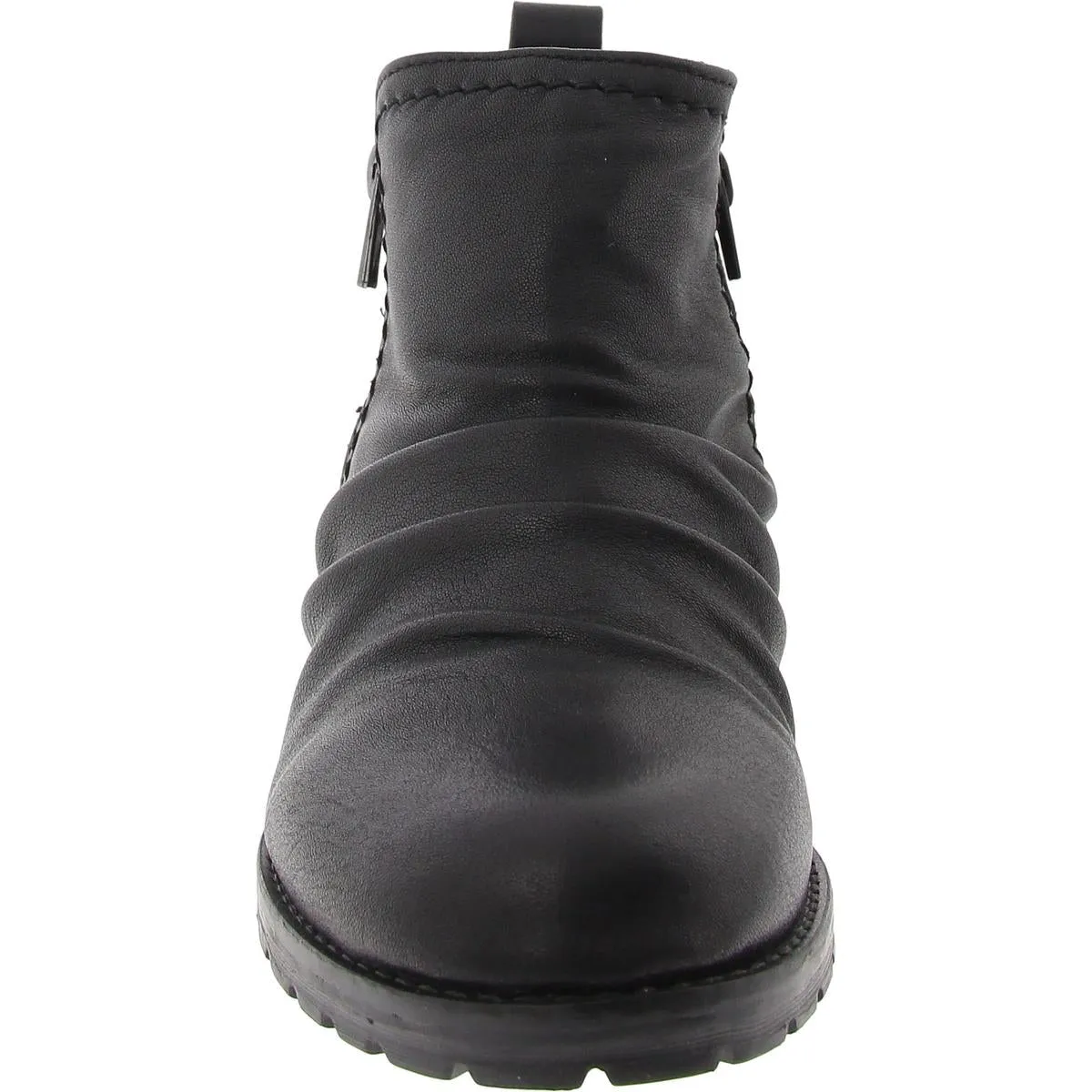 Aspra Walk Womens Gathered Leather Booties
