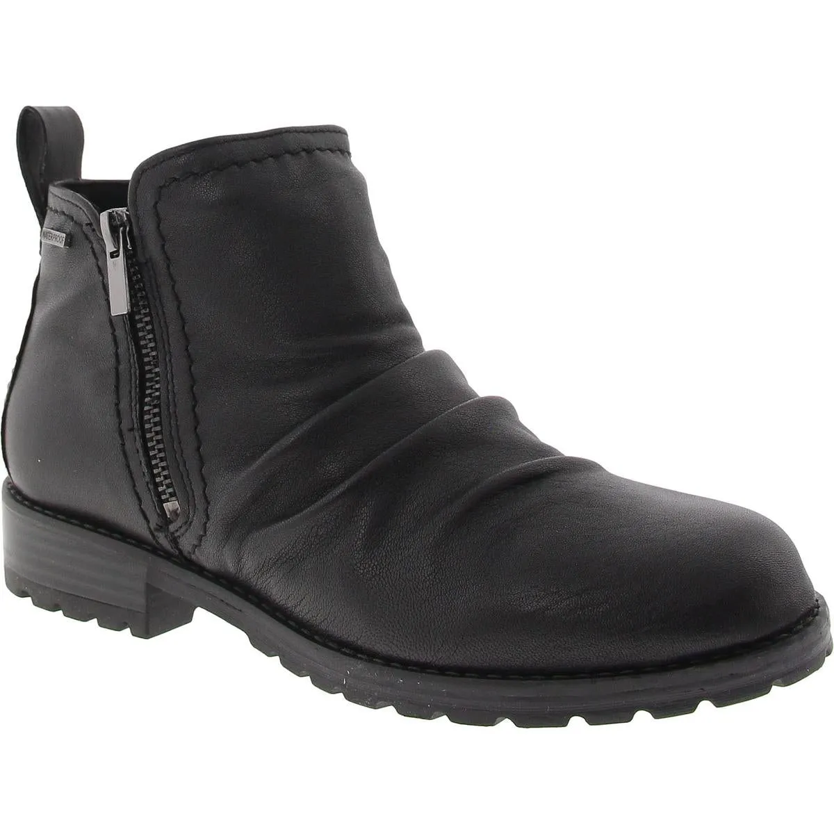 Aspra Walk Womens Gathered Leather Booties