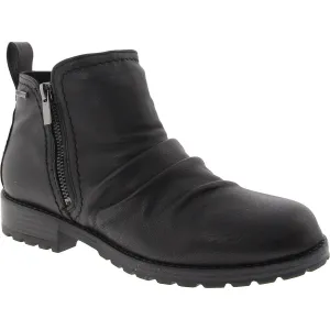 Aspra Walk Womens Gathered Leather Booties