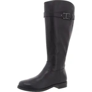 Aubrey Womens Wide Calf Leather Knee-High Boots