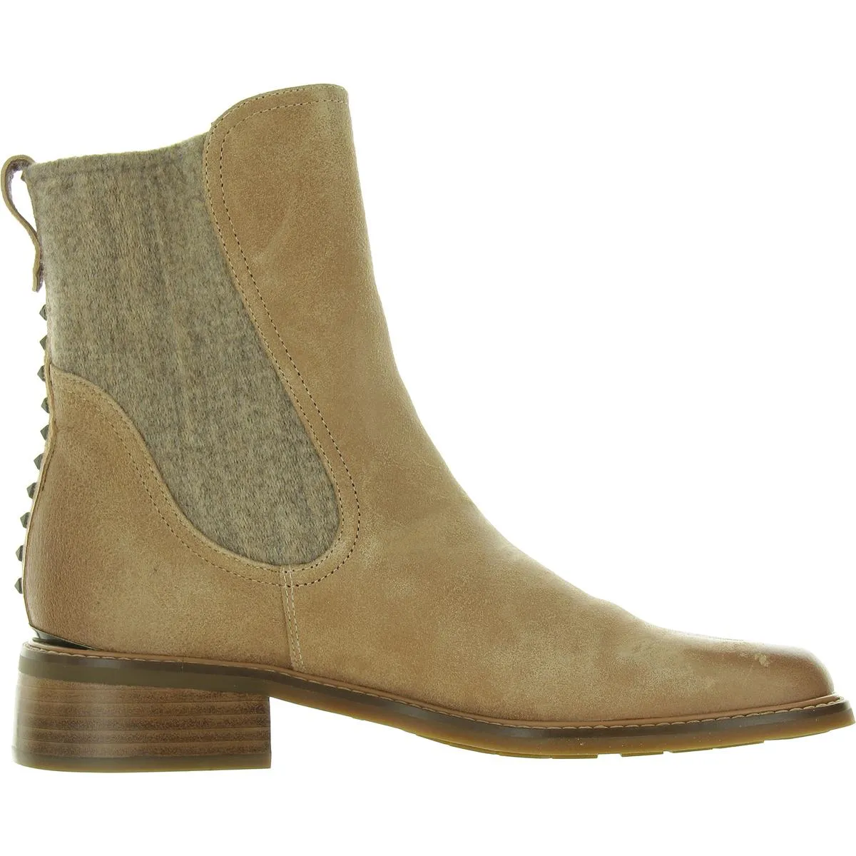 Autumn Womens Mixed Media Leather Mid-Calf Boots