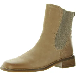 Autumn Womens Mixed Media Leather Mid-Calf Boots