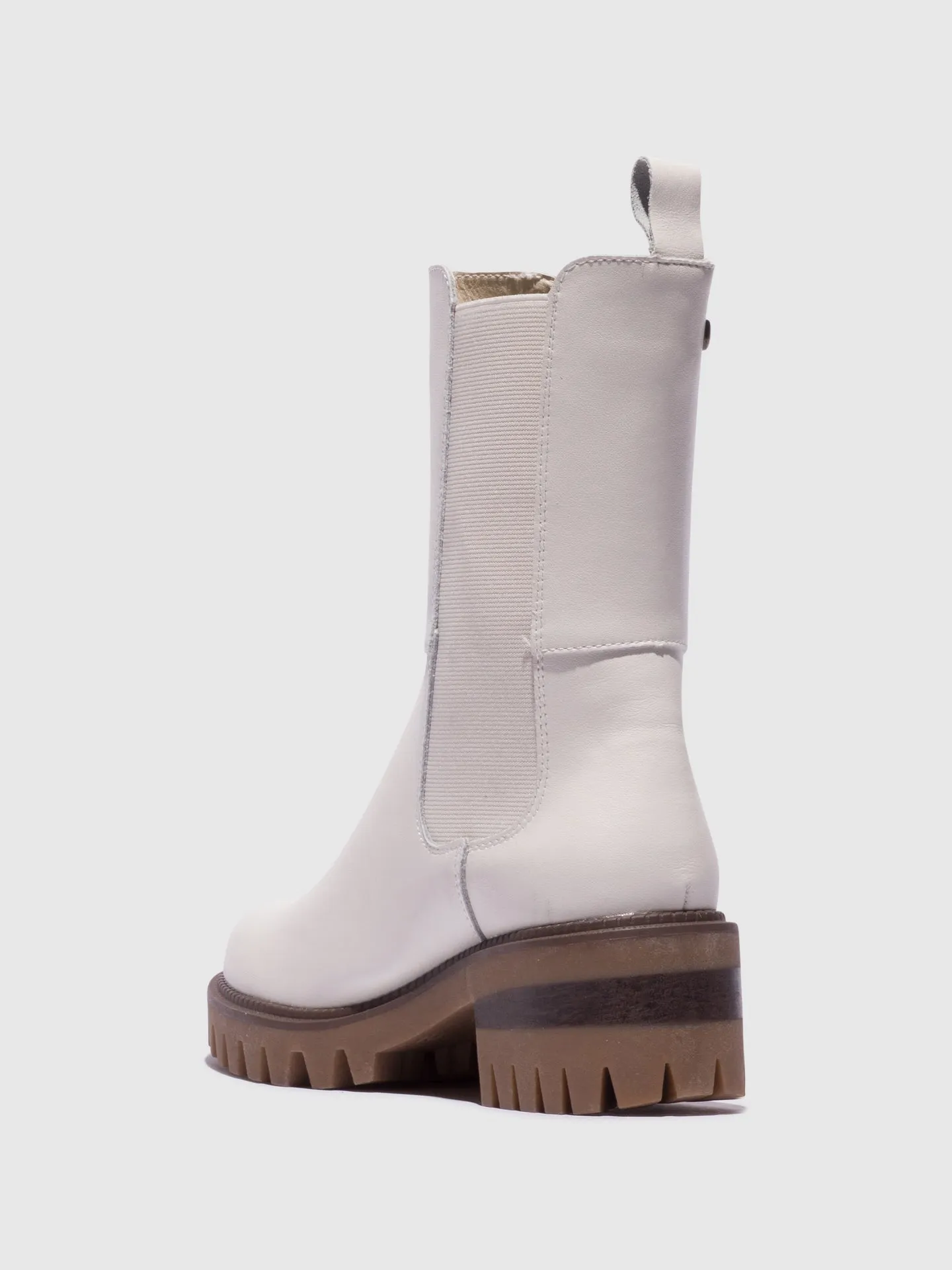 Beige Elasticated Boots