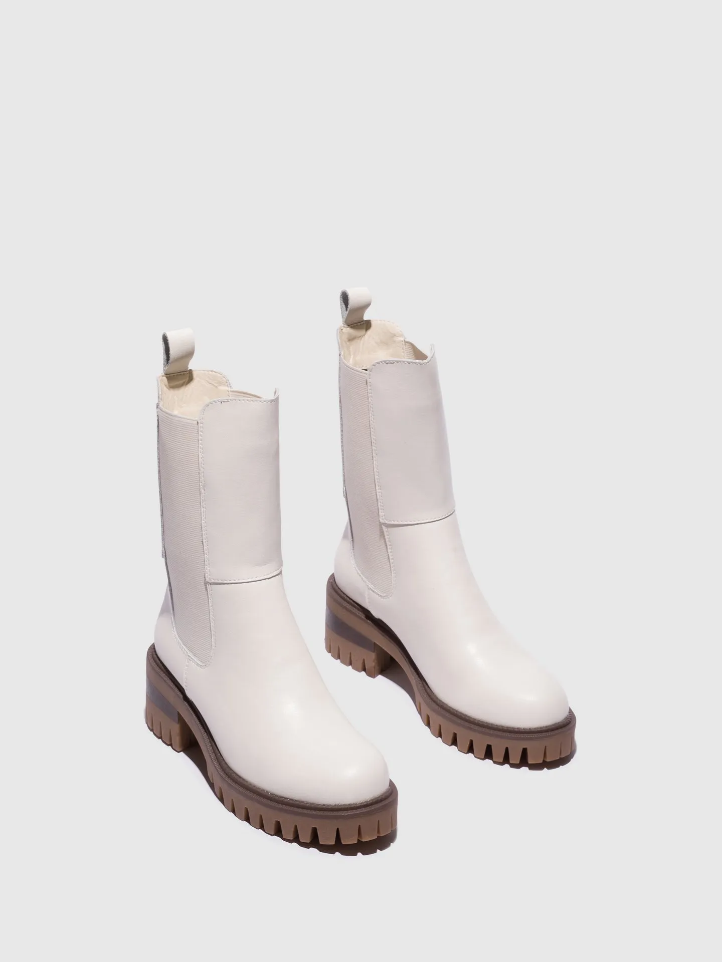 Beige Elasticated Boots