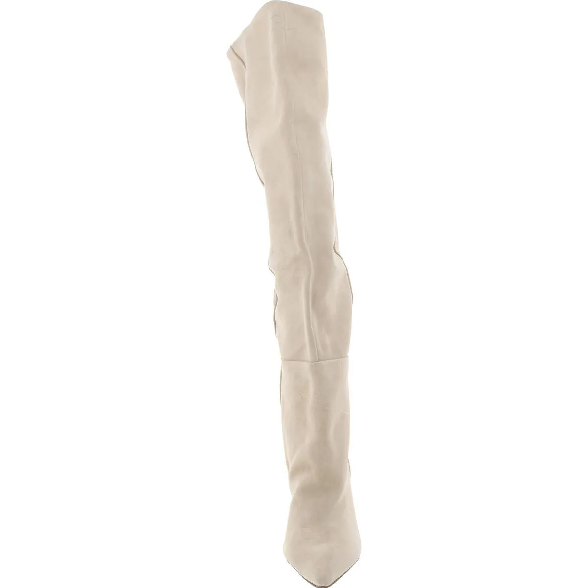 Bellamie Womens Leather Pointed Toe Over-The-Knee Boots