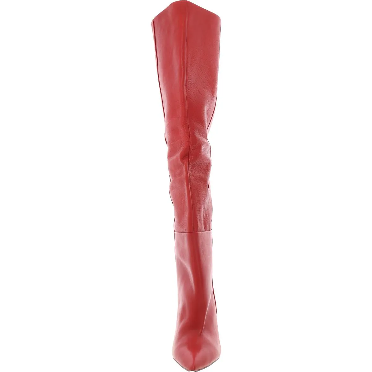 Bellamie Womens Leather Pointed Toe Over-The-Knee Boots
