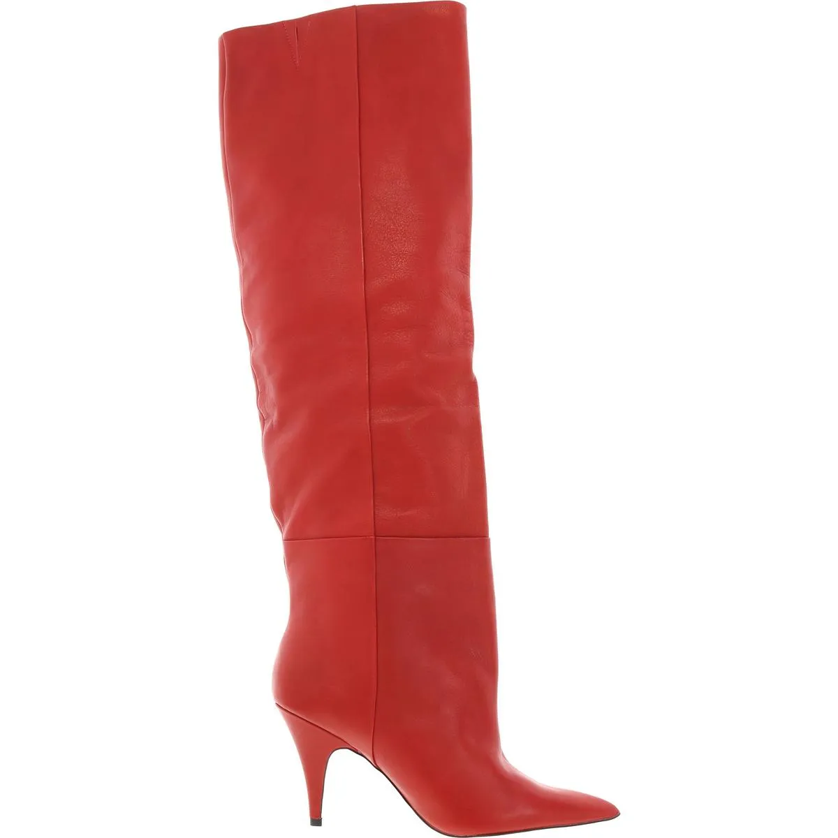 Bellamie Womens Leather Pointed Toe Over-The-Knee Boots