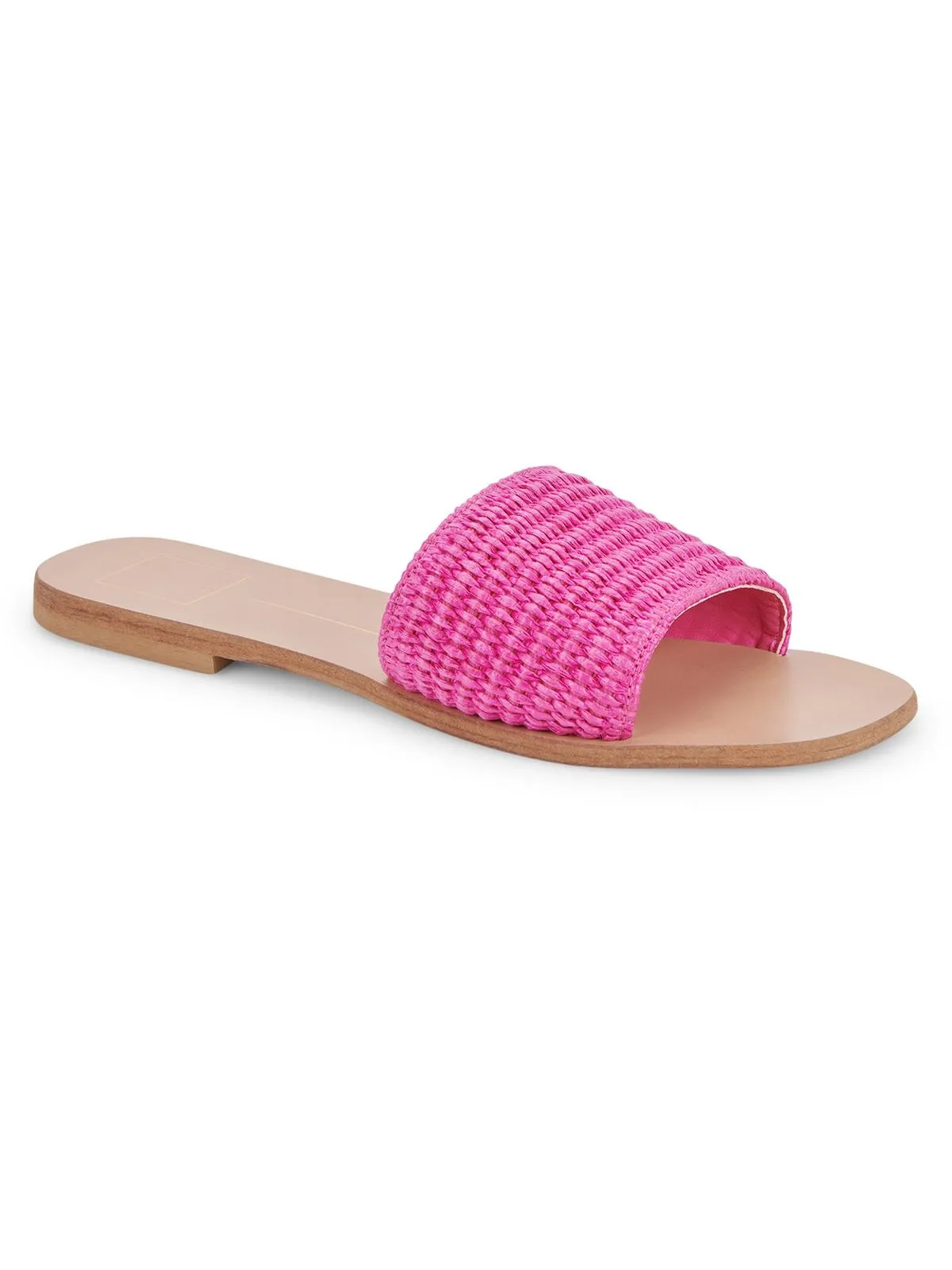 BELLE Womens Leather Open Toe Slide Sandals