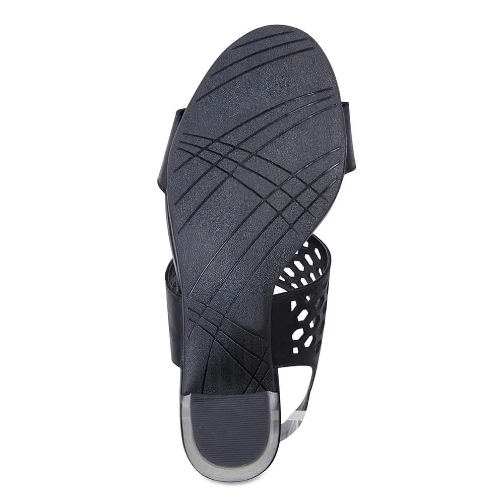 Benson Heel in Black Leather