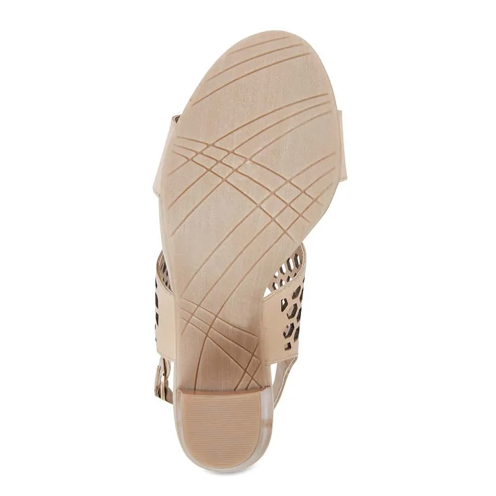 Benson Heel in Nude Leather