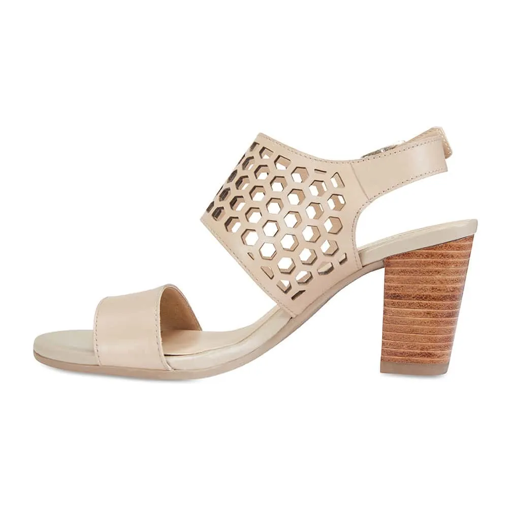 Benson Heel in Nude Leather