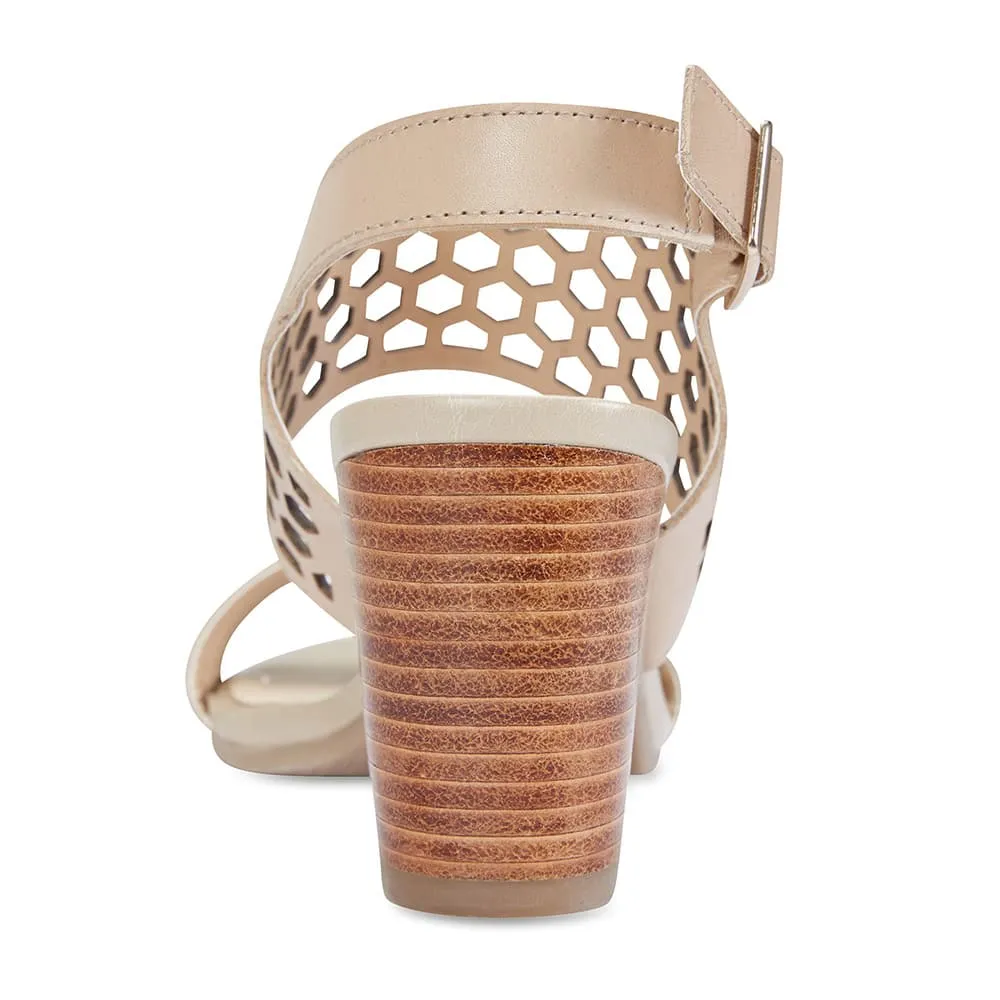 Benson Heel in Nude Leather