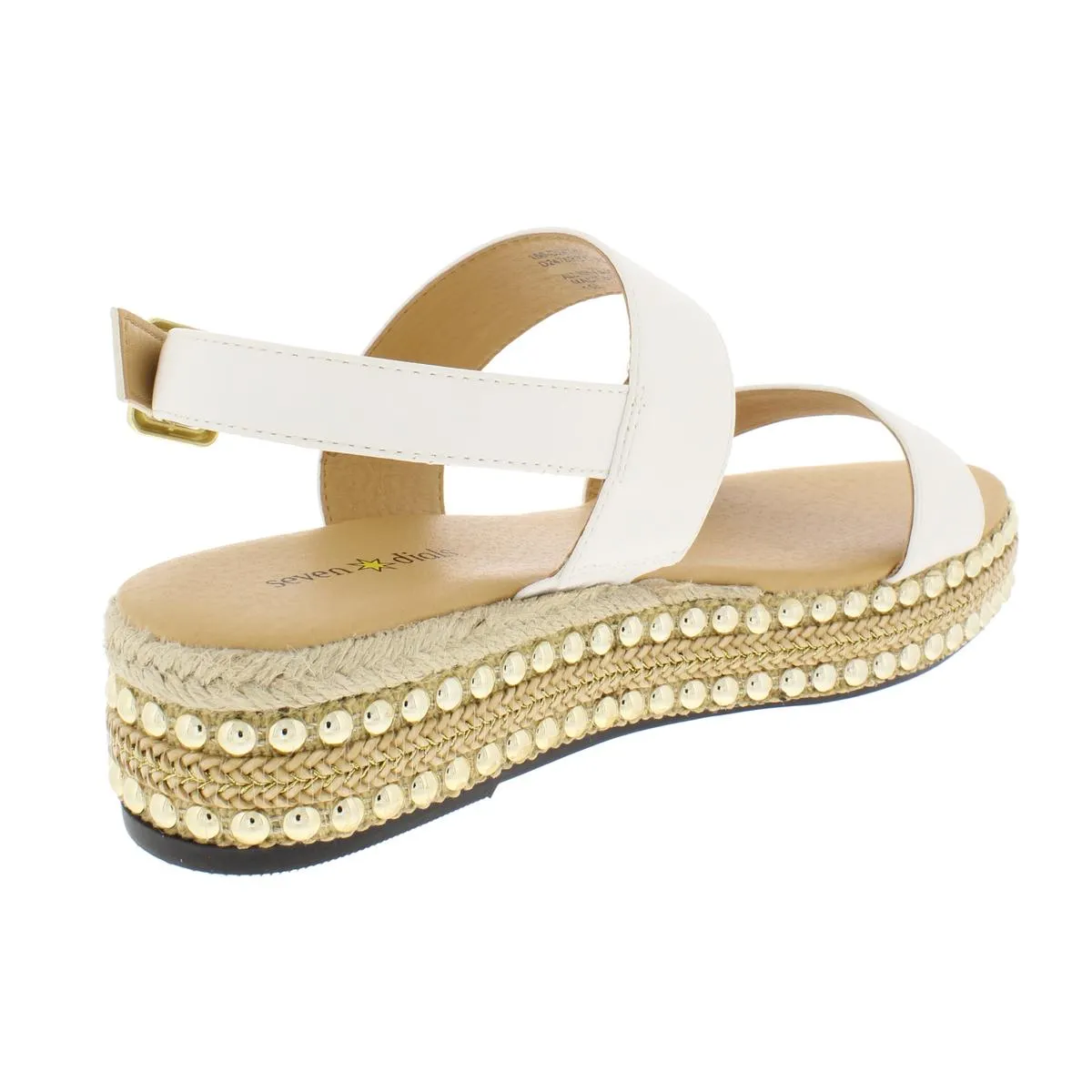 Berenice Womens Faux Leather Espadrille Slingback Sandals